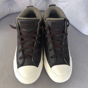 CONVERSE - NEW, high top sneakers, unisex, kids shoes, brown leather, size 1